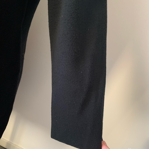 Eileen Fisher Black Mock Neck Wool Dress - Picture 6 of 11